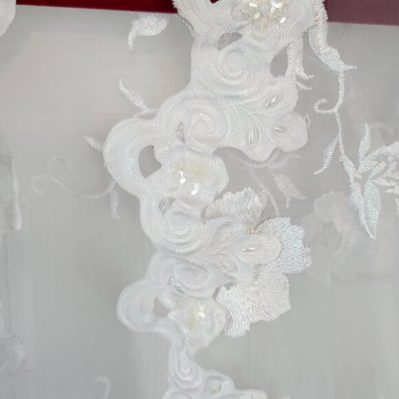 Girls White Dress Baptism Christening Gown Guardian Angel Cape Sz 2 - Picture 10 of 13